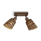 Good&Mojo Deckenleuchte Java Bambus Braun | Geeignet für 2x E27 